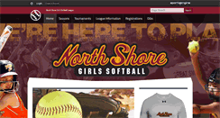 Desktop Screenshot of northshoregirlssoftball.com